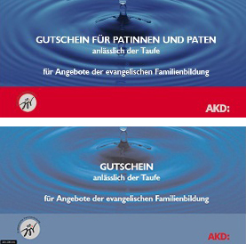 Gutscheine anlässlich der Taufe